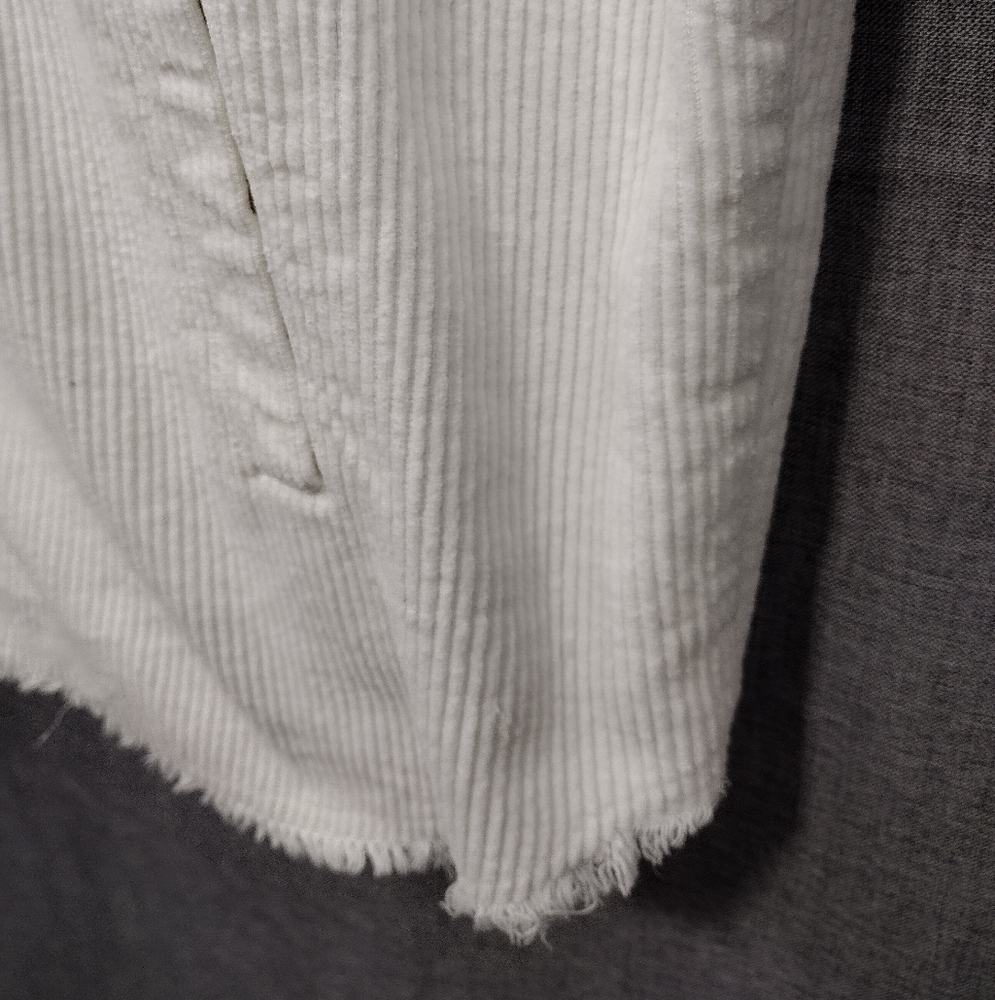 Zara Corduroy Overshirt Women's S White Boho Retro 90s Y2K Casual - Picture 4 of 8